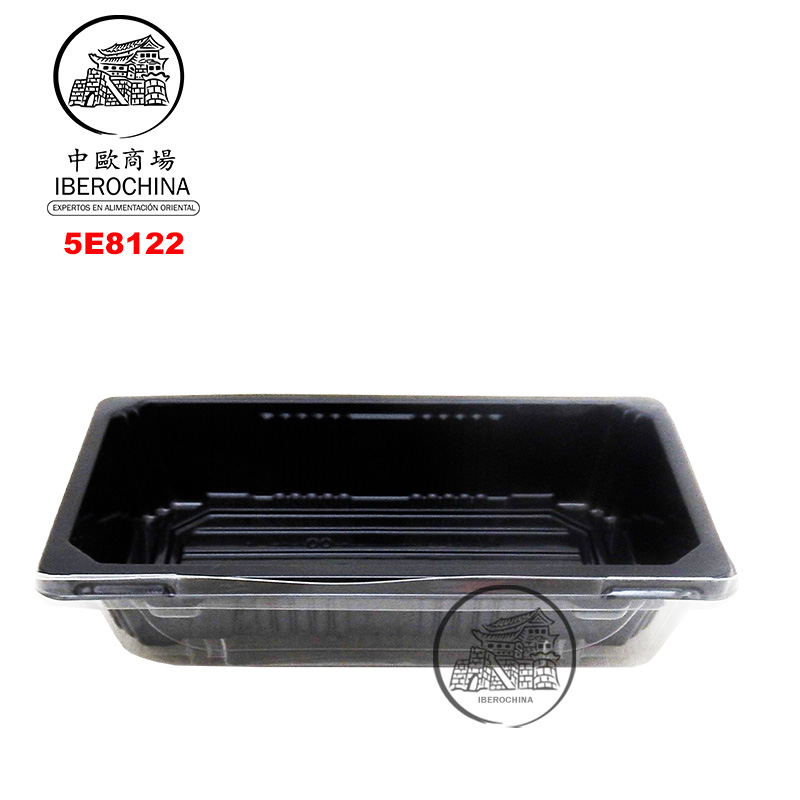 ENVASE SUSHI NEGRO 纯黑色(0.2)寿司盒 600u/1 (145*85*50mm)