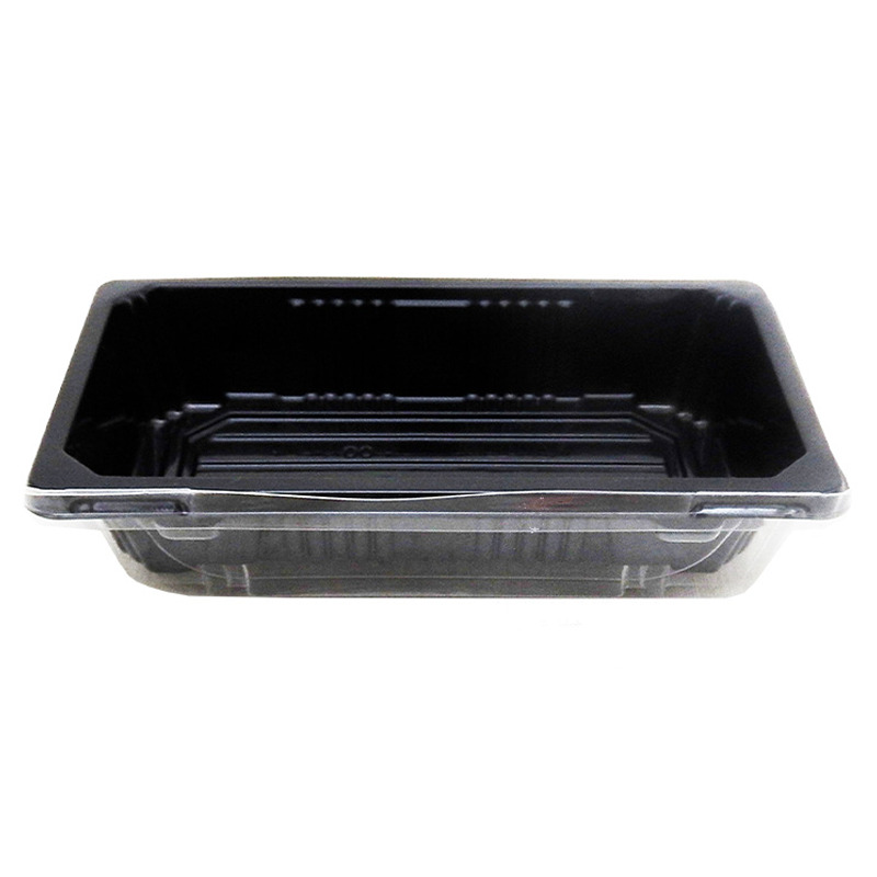 [900374/5E8122] ENVASE SUSHI NEGRO 纯黑色(B-00)(0.2)寿司盒 600u/1 (145*85*50mm)
