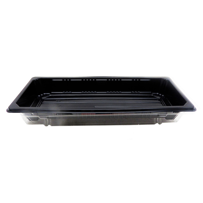 [900376/5E8131] ENVASE SUSHI NEGRO 纯黑色(B-02)(0.6)寿司盒 400u/1 (220*90*50mm)