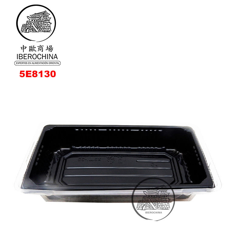 ENVASE SUSHI NEGRO 纯黑色(HP01)(0.4)寿司盒 600u/1 (160*90*50mm)