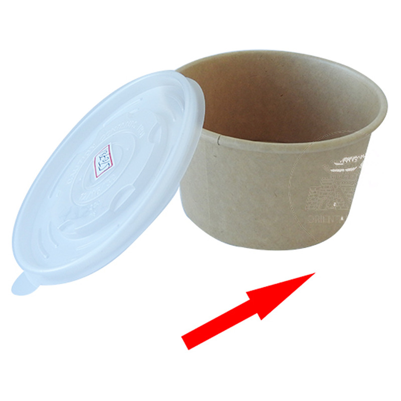 ENVASE PAPEL REDONDO 牛皮纸(圆)外卖盒 (115x94x65mm)/420ml/1000u/1