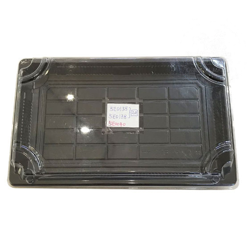 ENVASE SUSHI NEGRO 黑底寿司盒 (234x160x50mm)/600u/1