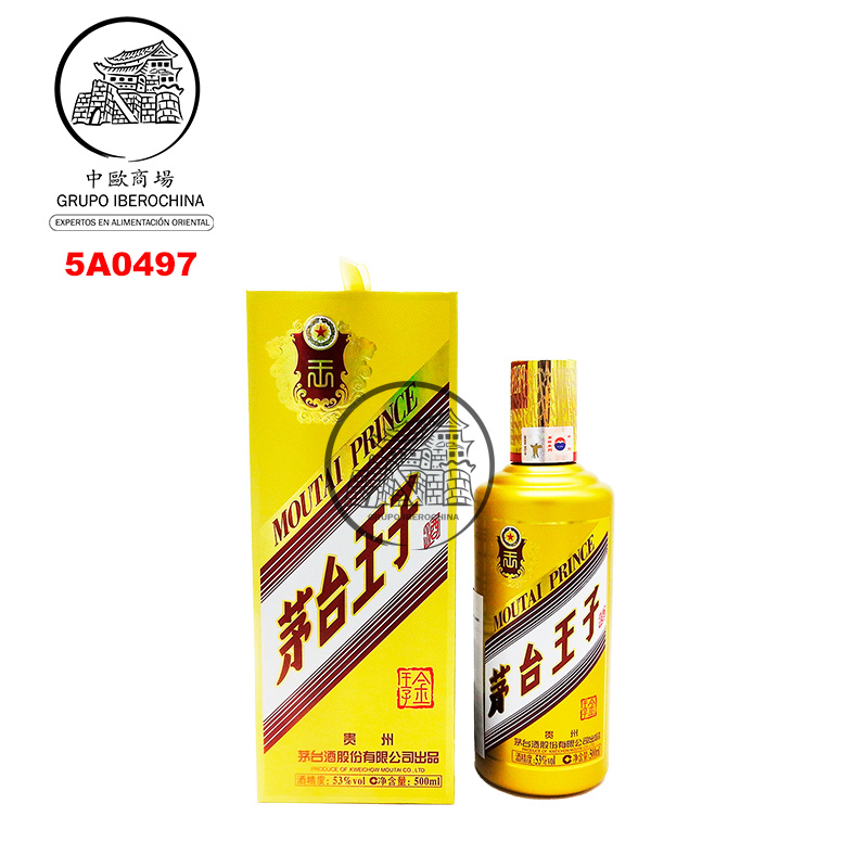 AGUARDIENTE (53%) PRINCIPE GOLD *MOUTAI* 贵州茅台金王子酒 500ml/6