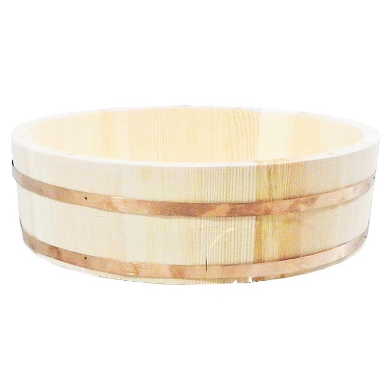 [900757/DT0404] FUENTE MADERA HANGIRI JAPONÉS 紫铜边寿司木盆 (36cm)