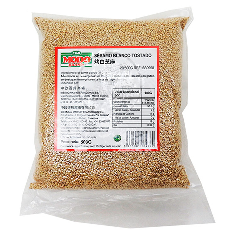 SESAMO BLANCO TOSTADO *MODO* 上品烤白芝麻 500g/20