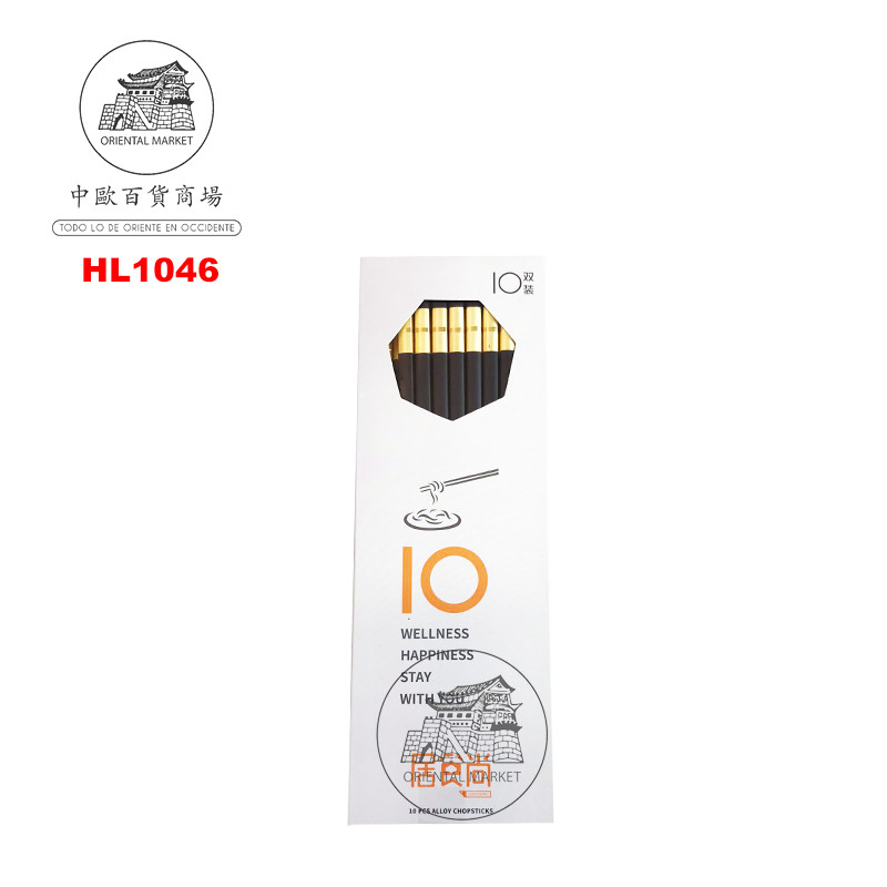 [900794/HL1046] PALILLO JAPONES 金电解单线合金筷 27cm/10u/100