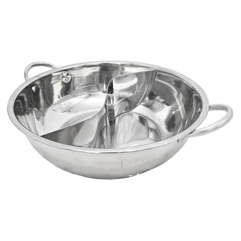 [900827/JD0028] OLLA FONDUE DOBLE DIVIDIDA ACERO INOXIDABLE 鸳鸯锅 (30cm)