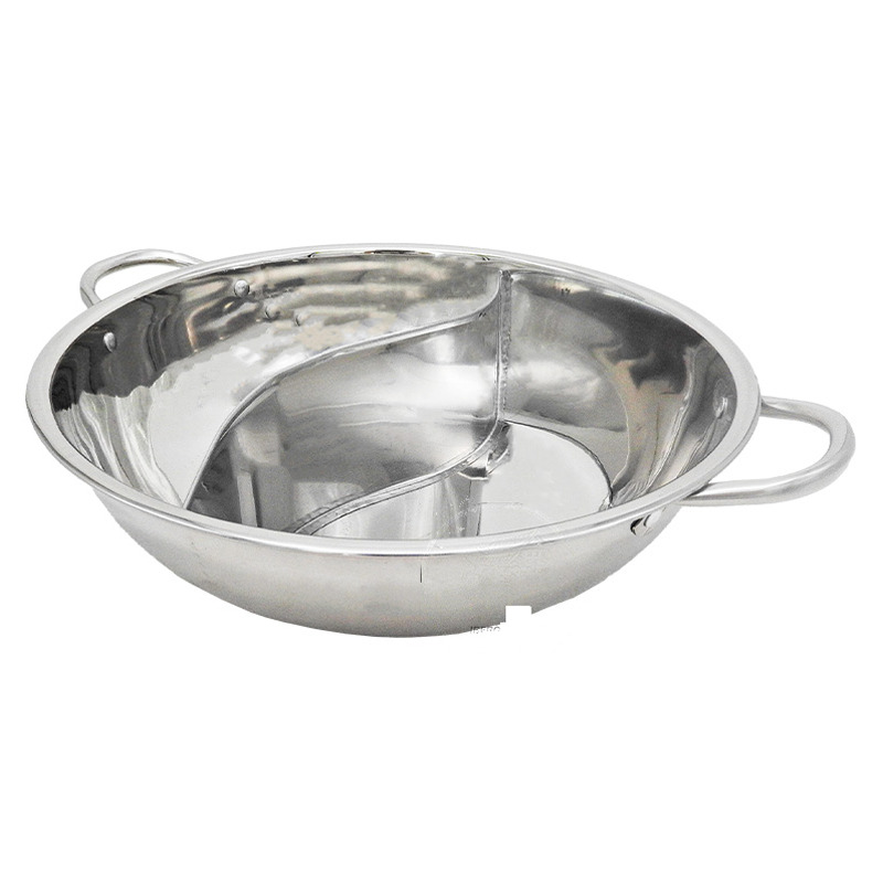 OLLA FONDUE DOBLE DIVIDIDA ACERO INOXIDABLE 鸳鸯锅 (32cm)