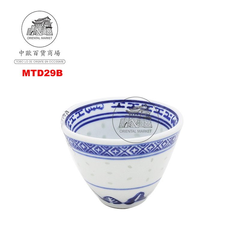 TAZA TE SIN MANGO AZUL 青龙米通去柄茶杯 12g/24u/288