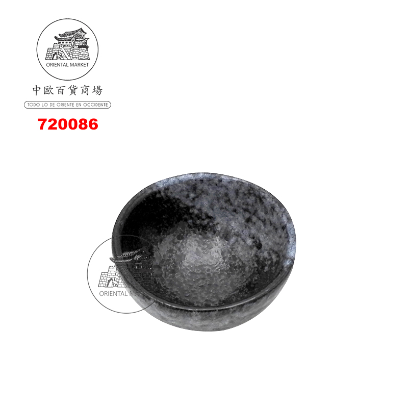 CUENCO REDONDO PORCELANA NEGRO 雪花黑彩饭碗 (4吋)