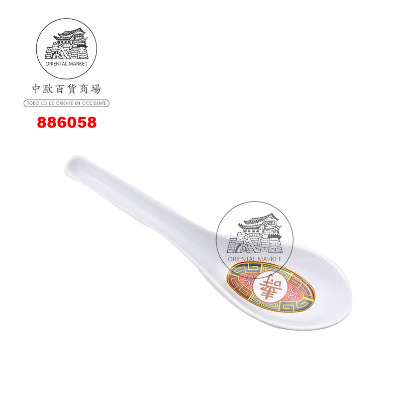 [900660/886058] CUCHARA PLASTICO 塑红万寿汤匙 /1000