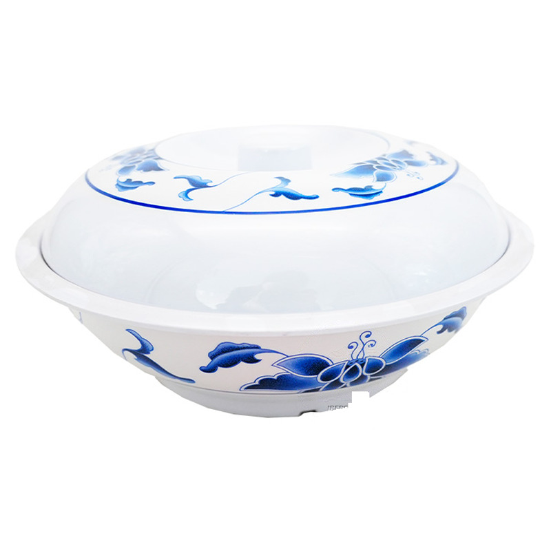 SOPERA PLASTICO 塑蓝荷彩带盖汤锅 /18