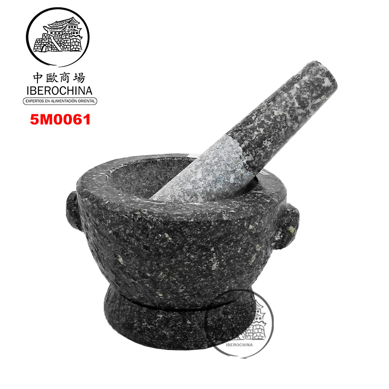 MORTERO PIEDRA MAJA *5* 带研杵石臼 15cm/6
