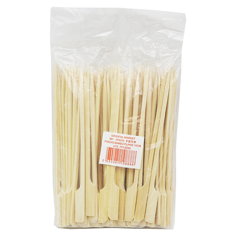 PINCHO BAMBU PLANO 平面竹串 15cm/100u/100