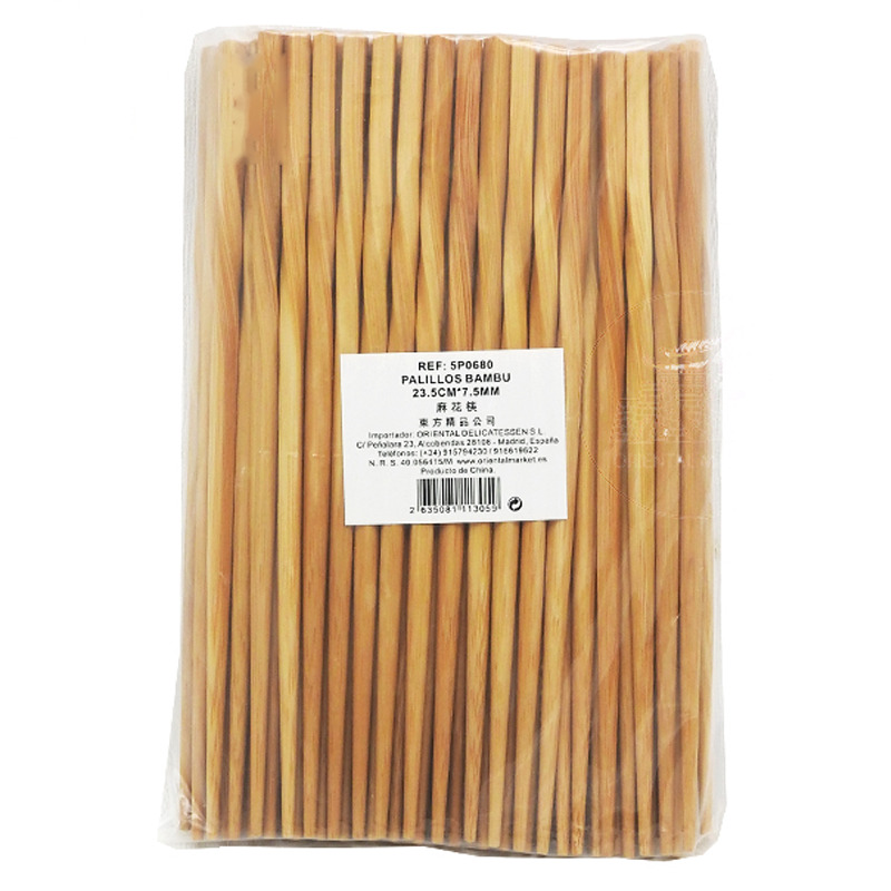 [900482/5P0680] PALILLO BAMBU 麻花筷 22cmx7mm/50u/20