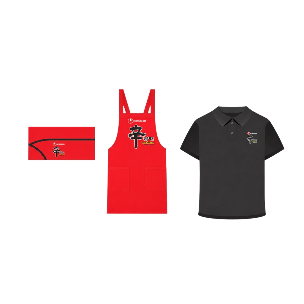 [700126] CONJUNTO TRAJE NEGRO *NONGSHIM* 农心黑套装三件套