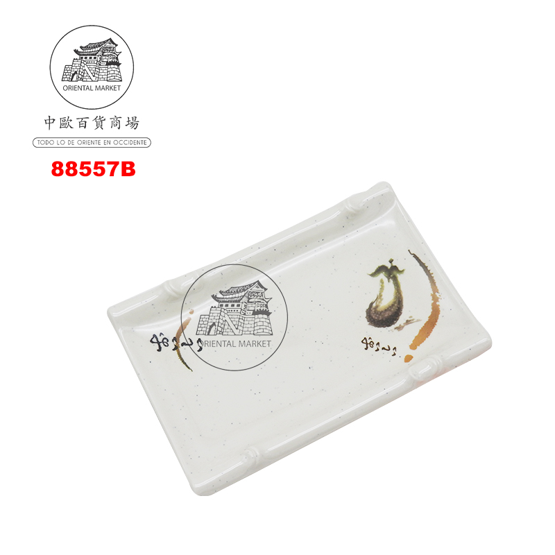 PLATO RECTANGULO SUSHI PLASTICO 塑喔伊细寿司方盘 17cm/120