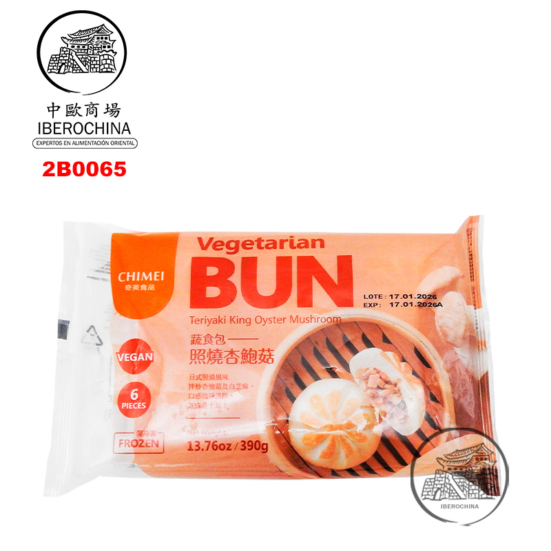BOLLO RELLENO TERIYAKI ERYNGII *CHIMEI* 奇美照烧杏鲍菇包 390g/6u/15