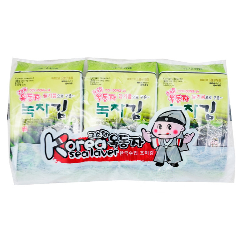 SNACK ALGA TE VERDE *OCK-DONG-JA* 玉童子绿茶味海苔 4g/3u/24