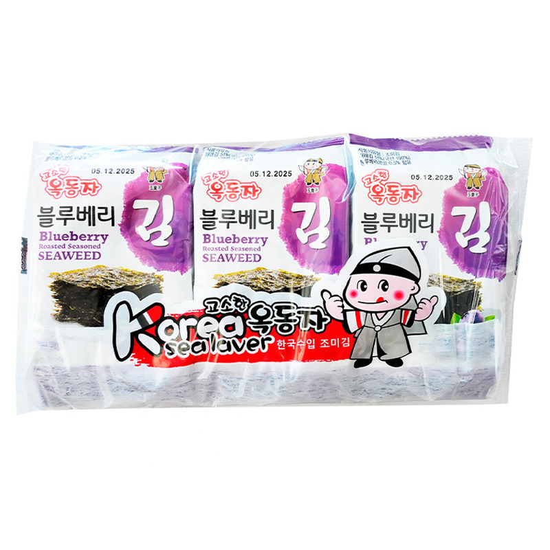 SNACK ALGA ARANDANO *OCK-DONG-JA* 玉童子蓝莓味海苔 4g/3u/24