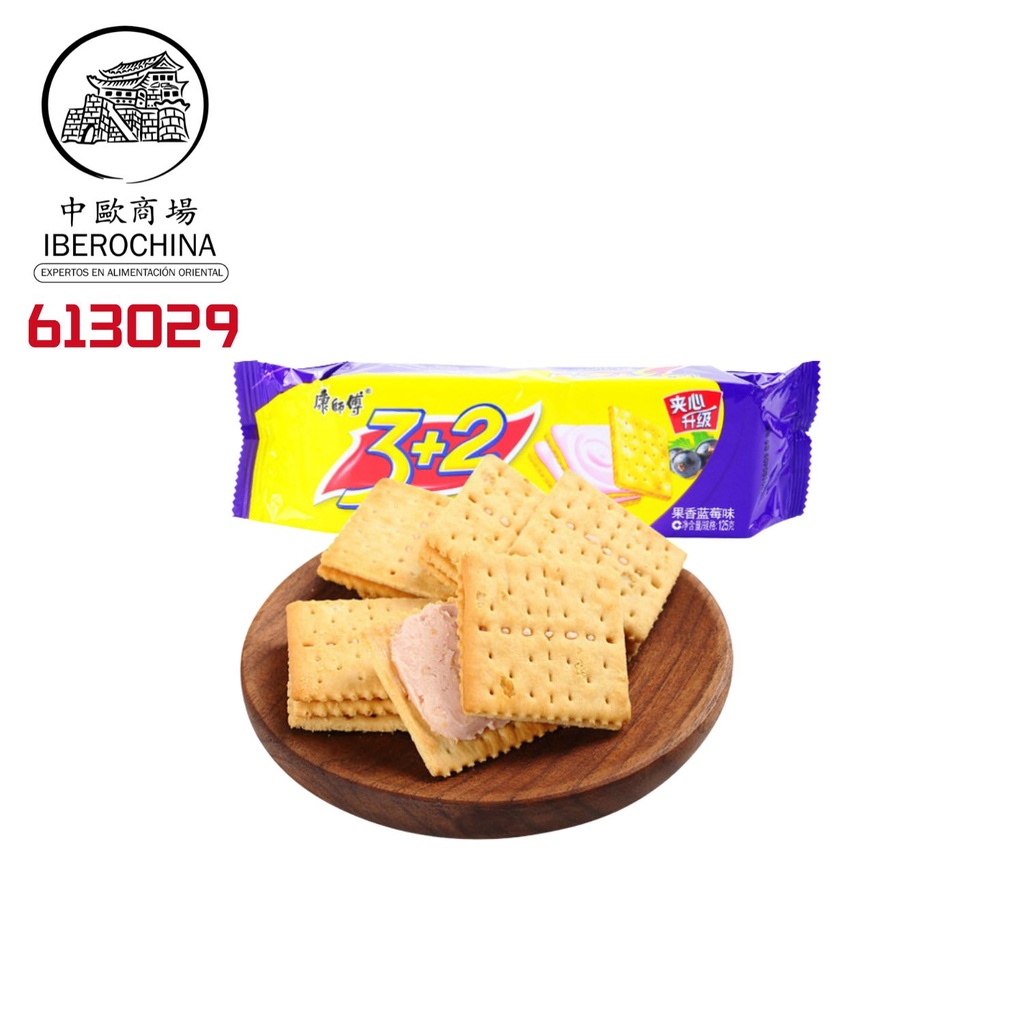 GALLETA DE ARANDANO *MR KONG* 康师傅蓝莓味苏打夹心饼干 125g/24