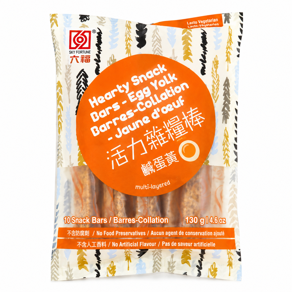 BARRA CEREALES HUEVO *SIX FORTUNE* 六福活力鹹蛋黃雜糧棒 130g/12