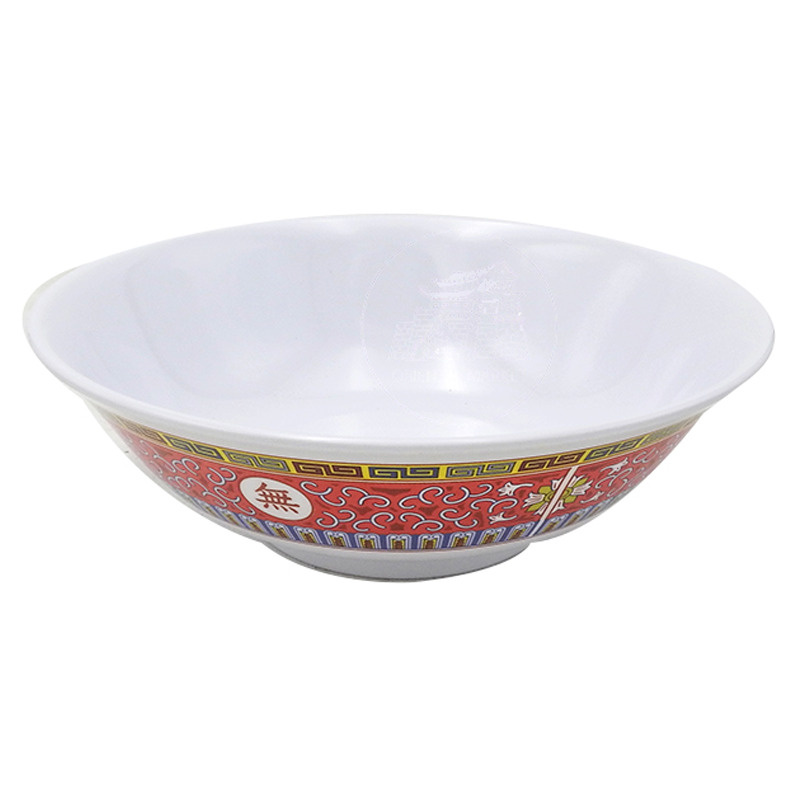CUENCO PLASTICO*3108* 塑紅萬壽湯碗 19cm/72