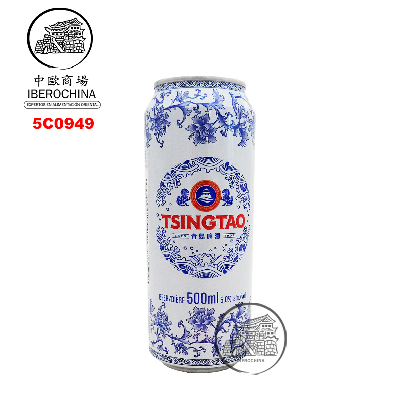 CERVEZA LATA  (4,7%) *TSINGTAO*  青花瓷拉罐青岛啤酒 500ml/12