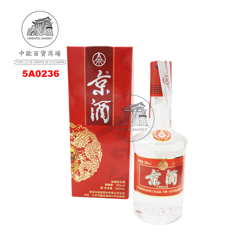 [501532/5A0236] AGUARDIENTE (38%) JINJIU *WULIANGYE* 五粮液京酒 500ml/6