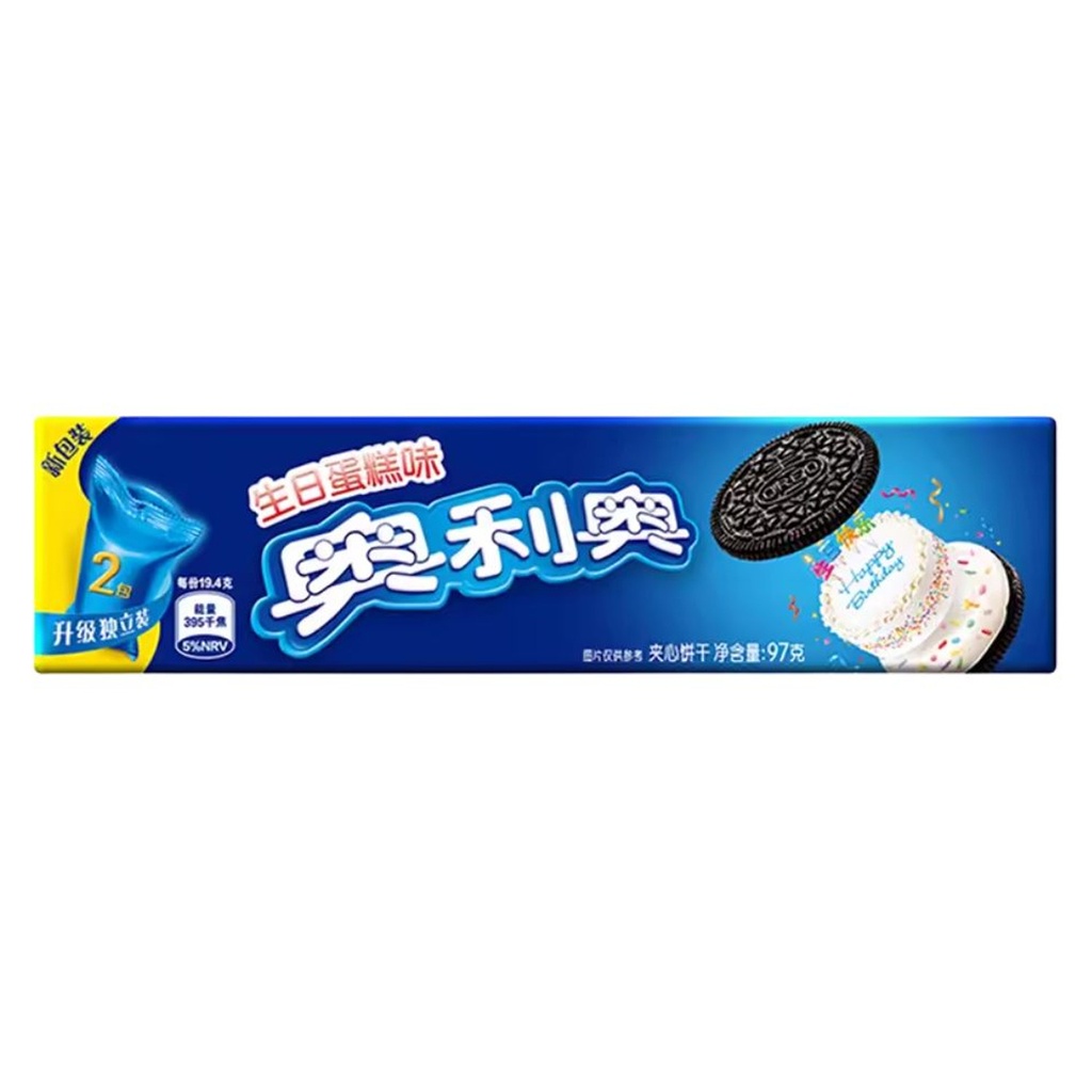 [502115/5G0453] GALLETA SABOR CUMPLEAÑOS *OREO* 奥利奥生日蛋糕夹心饼干 97g/24