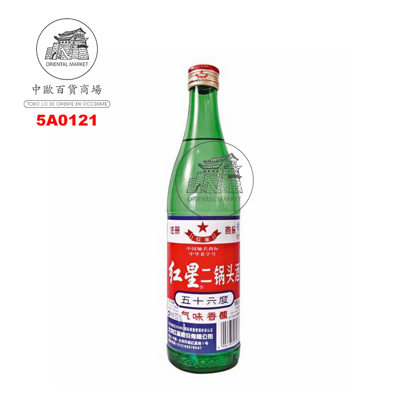 AGUARDIENTE (56%) ERGUOTOU  *HONGXING* 红星二锅头酒 500ml/12