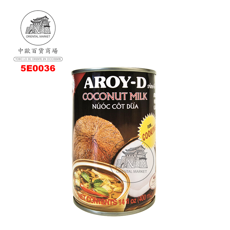 LECHE COCO PARA COCINAR*AROY-D* 咸椰奶 400ml/24