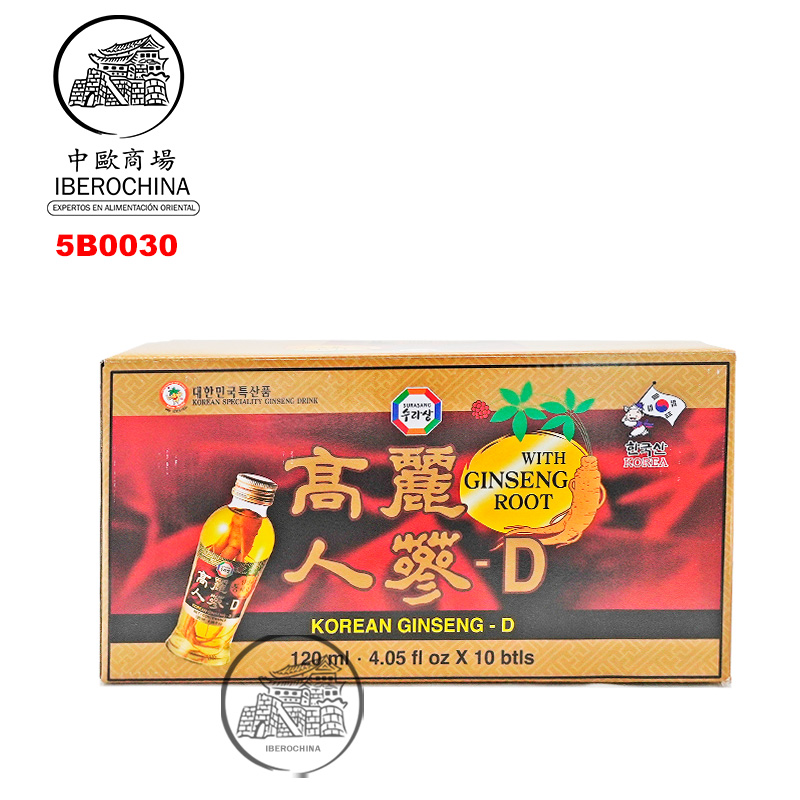 [501725/5B0030] BEBIDA GINSENG *WANG* 韩国WANG人参饮料 120ml/50