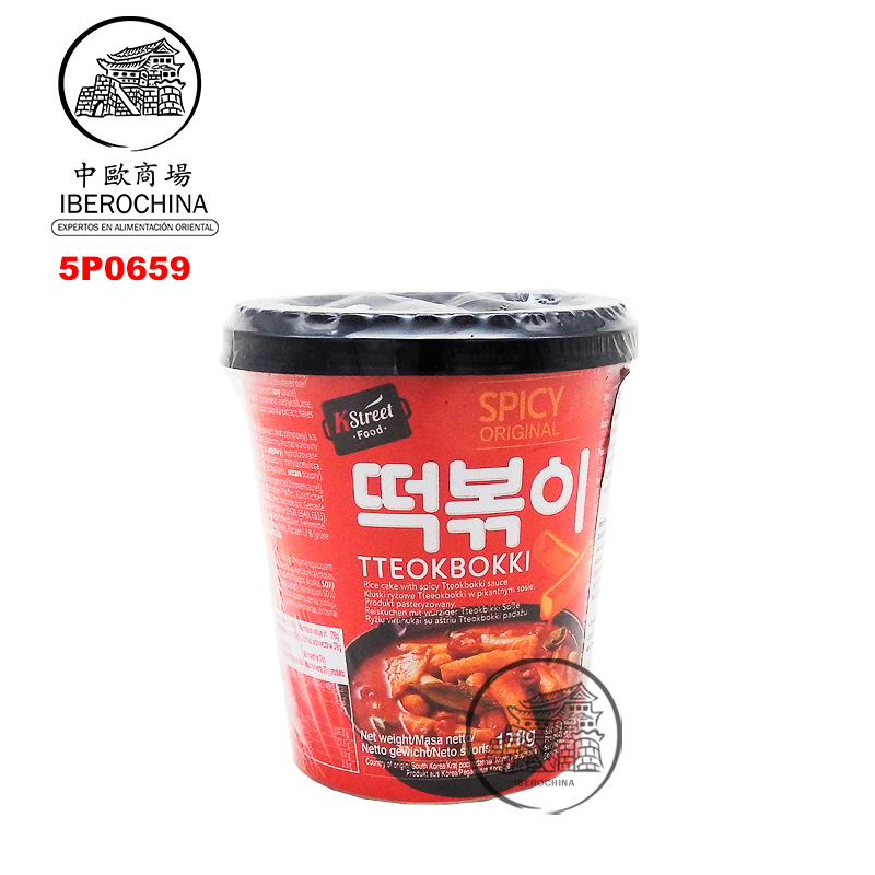[502317/5P0659] PASTA ARROZ TOPPOKI PICANTE 韩式辣味速食年糕 178G/12