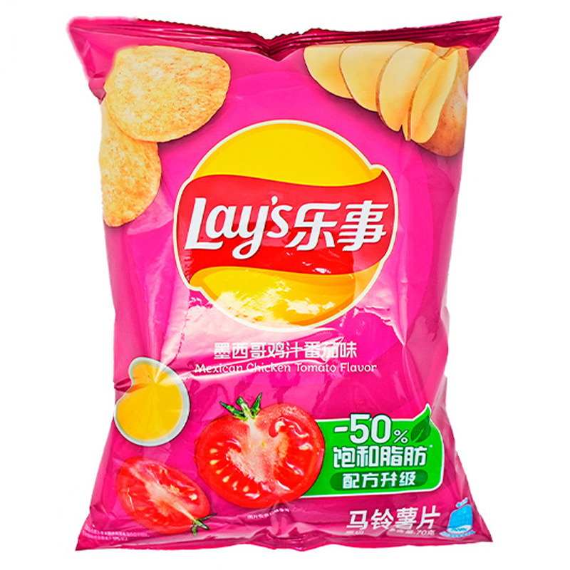 [502966/614039] CHIPS PATATA SABOR POLLO MEXICANO *LAYS* 乐事薯片墨西哥鸡汁番茄味 70g/22