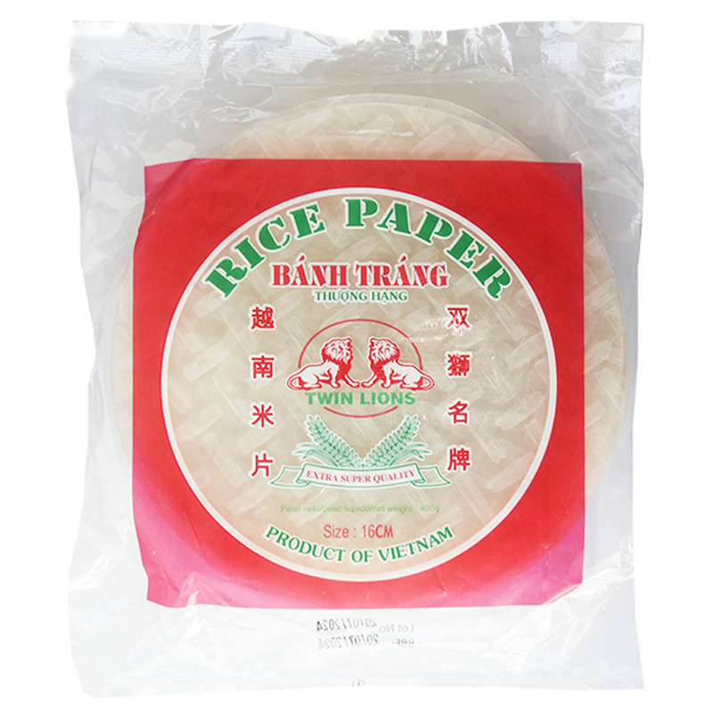 PAPEL ARROZ REDONDO 70H (16cm) *TWIN LION* 双狮圆米片 400g/40