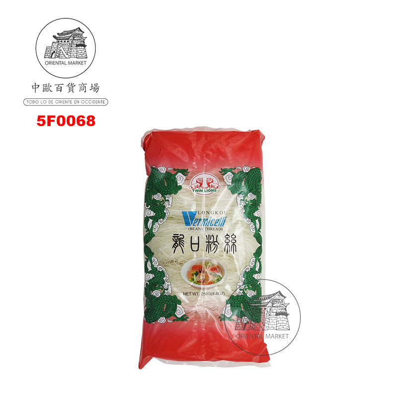 FIDEO SOJA VERMICELLI *TWIN LION* 双狮绿豆粉丝 250g/40