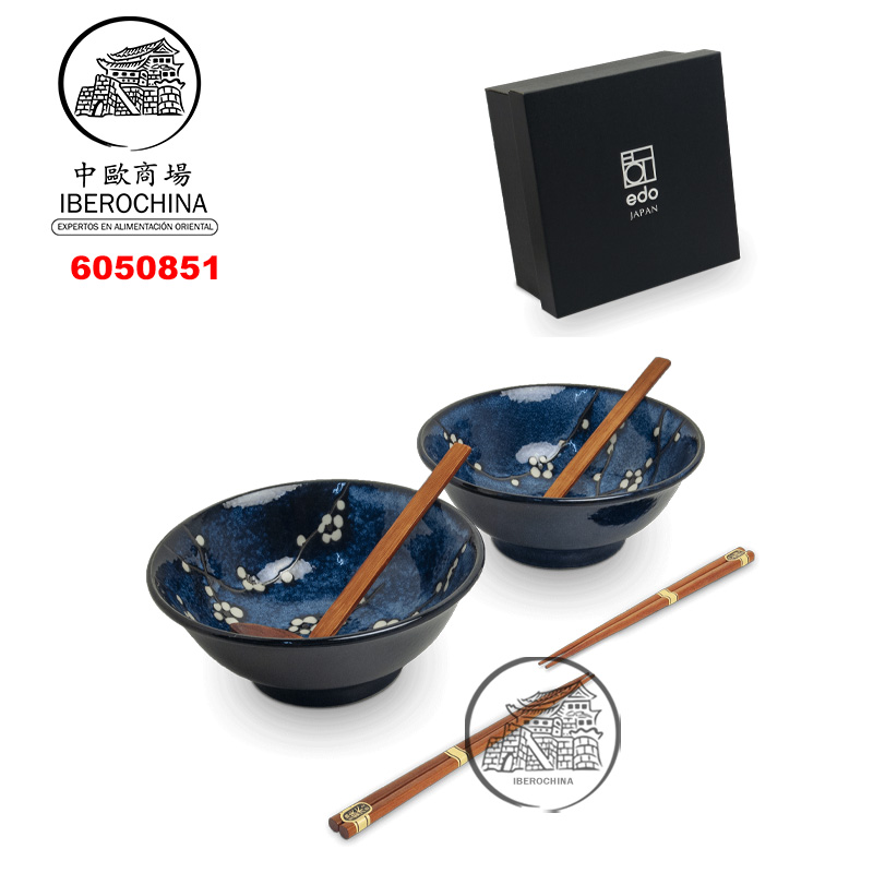 RAMEN BOWL SET 宝蓝拉面碗6件套 碗筷勺 /6