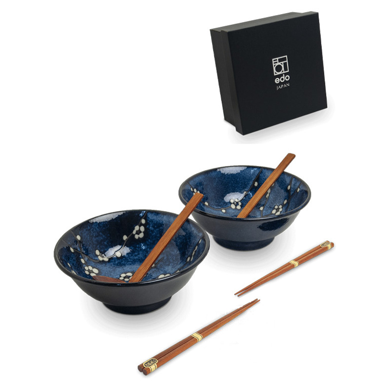 RAMEN BOWL SET 宝蓝拉面碗6件套 碗筷勺 /6