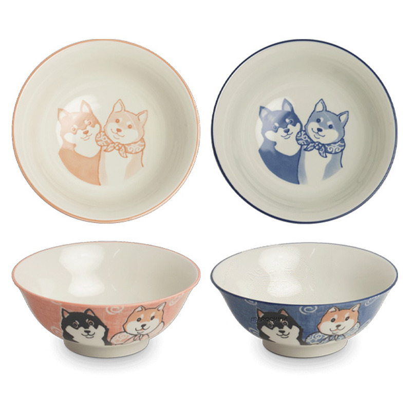 [900597/6040802] BOWLS SHIBA 粉蓝双狗拉面碗 /32
