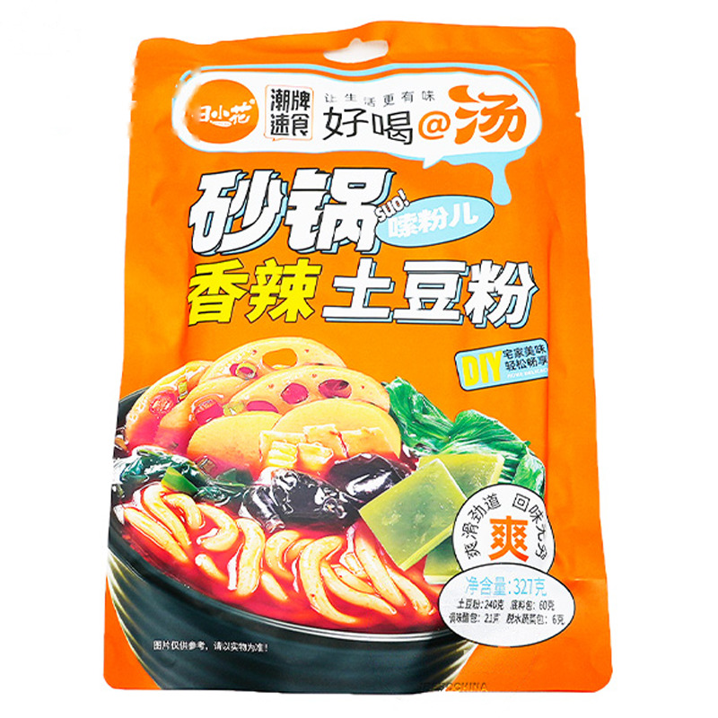 FIDEO DE PATATA CON SALSA PICANTE 田小花砂锅香辣土豆粉 327g/30