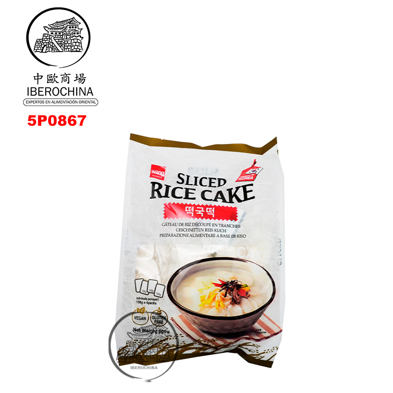 PASTA ARROZ COREANO *WANG* 牌韩国年糕片放冷藏 600g/12