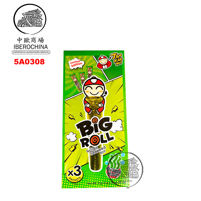 [502720/5A0308] SNACK ALGA ROLLO CLASICO *TAOKAENOI* 小老板原味海苔卷 3g/3/24