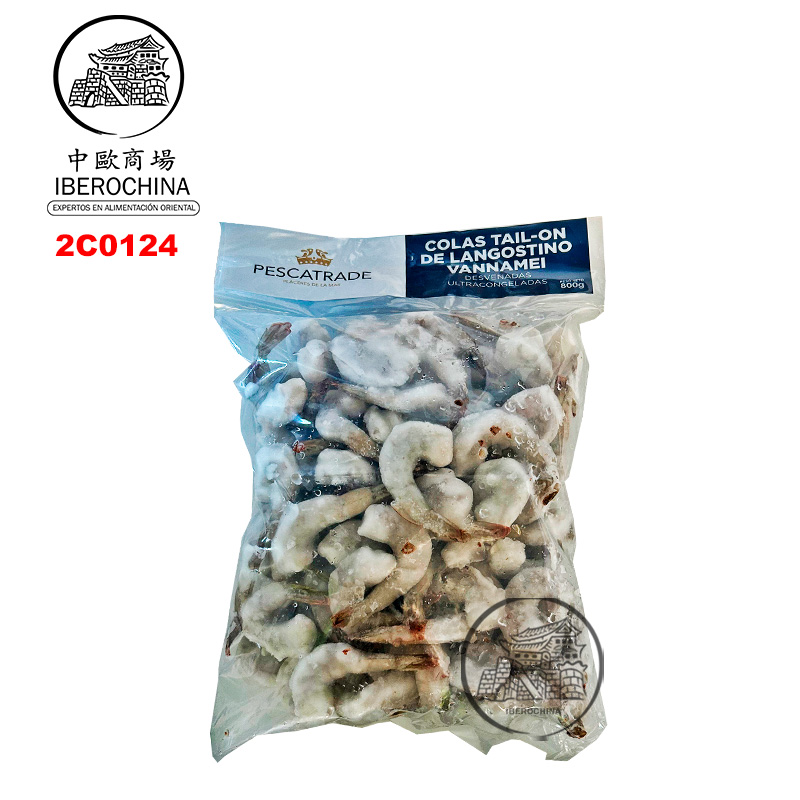 COLA PELADA TAIL-ON (41/50) LANGOSTINO 去皮青虾 1kg/10