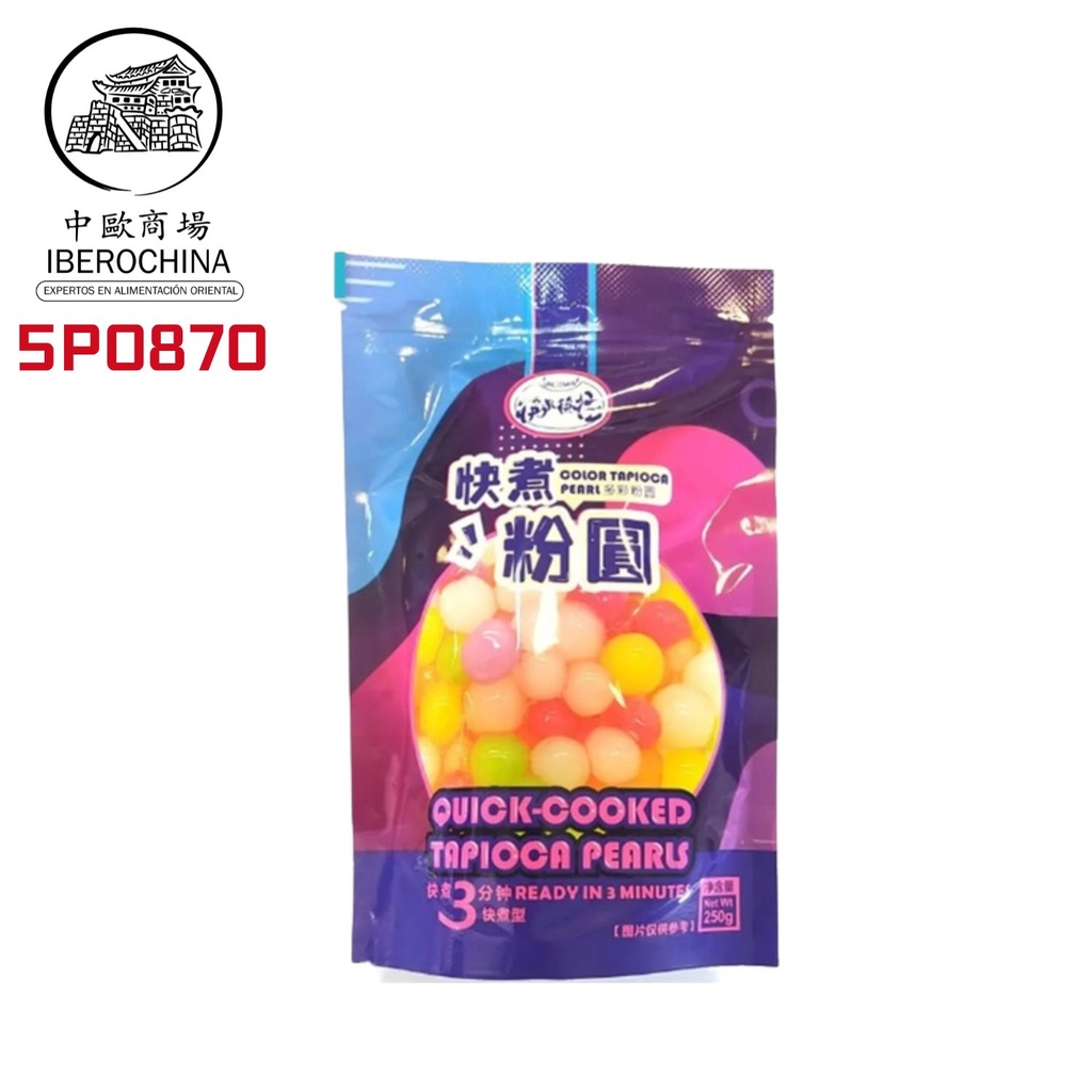 PERLAS DE TAPIOCA DE COLORES 筷来筷往快煮多彩粉圆 250g/36