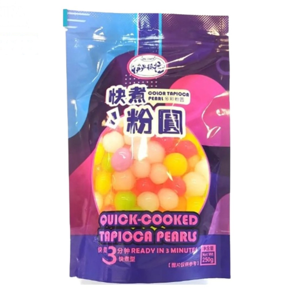 [502389/5P0870] PERLAS DE TAPIOCA DE COLORES 筷来筷往快煮多彩粉圆 250g/36