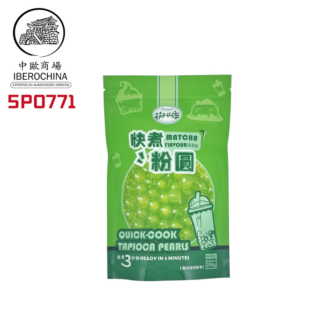 PERLAS DE TAPIOCA SABOR MATCHA 筷来筷往抹茶味快煮粉圆 250g/36
