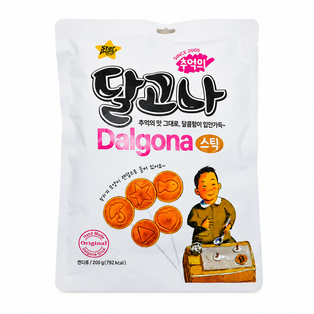 CARAMELO DALGONA JUEGO DE CALAMAR 鱿鱼游戏糖饼 200g/16