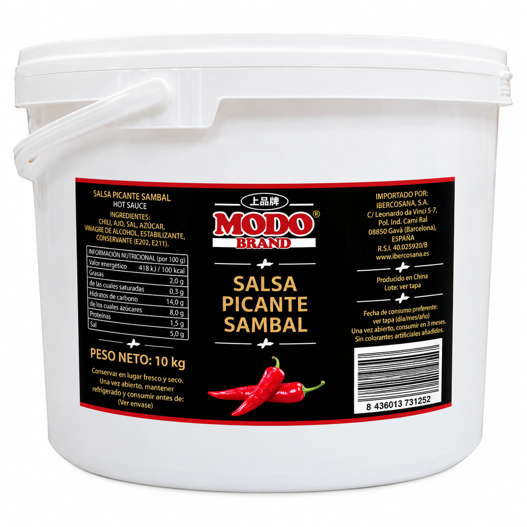 [500986/5S0235] SALSA PICANTE SAMBAL *MODO* 上品特级辣椒酱 10kg