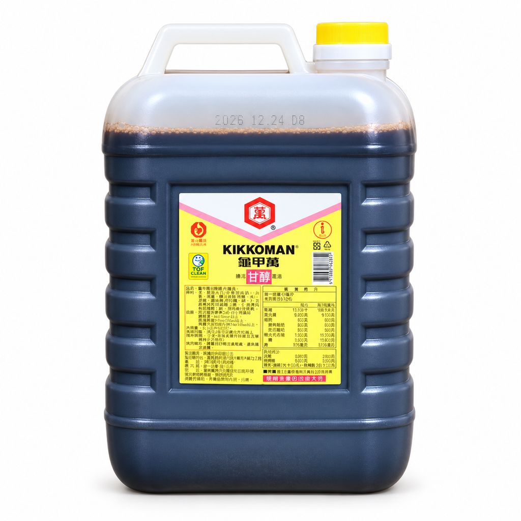 [502600/5S0454] SALSA SOJA *KIKKOMAN* 龟甲万字桶装酱油 6kg/4